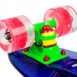 Worker Penny board Transpy 400 22'' cu roti iluminate