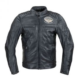 W-tec geaca moto barbati piele black hart wing - negru