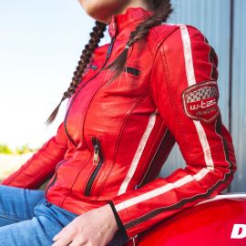 W-tec geaca moto piele pentru femei umana