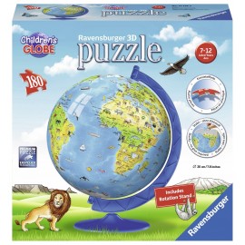 Ravensburger puzzle 3d copii - globul lumii, 180 piese