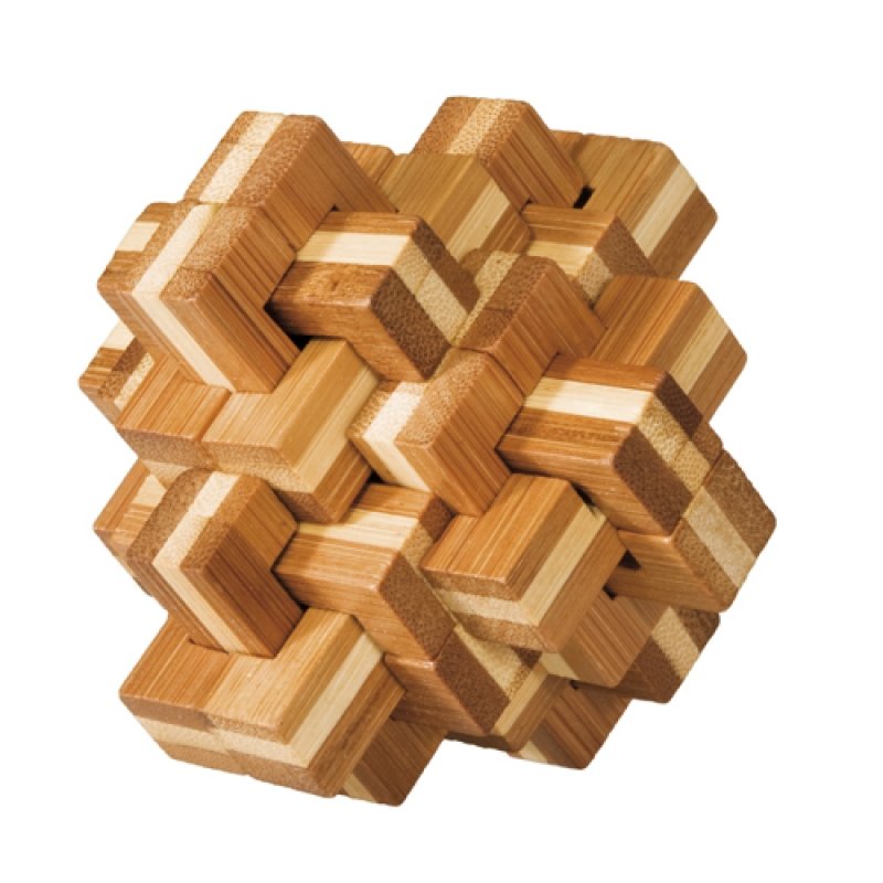Fridolin Joc logic IQ din lemn bambus Ananas 3D