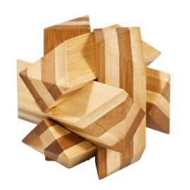 Fridolin Joc logic IQ din lemn bambus Angular Knot