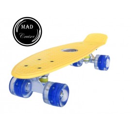 SPORTMANN Penny board Mad Cruiser cu roti LED ABEC 7-galben