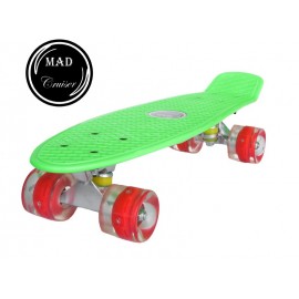 SPORTMANN Penny board Mad Cruiser cu roti LED ABEC 7-verde
