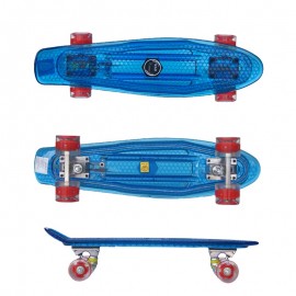 SPORTMANN Penny board Mad Cruiser Full LED ABEC 7-albastru