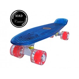 SPORTMANN Penny board Mad Cruiser Full LED ABEC 7-albastru
