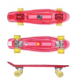SPORTMANN Penny board Mad Cruiser Full LED ABEC 7-rosu