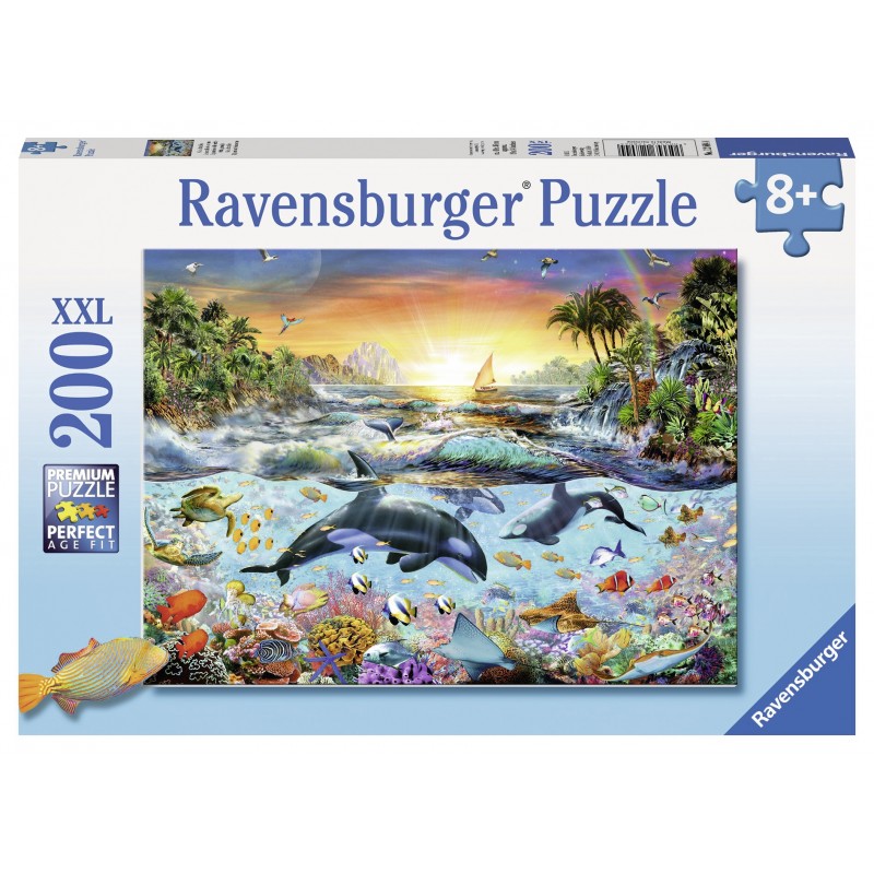 Ravensburger puzzle paradisul delfinilor, 200 piese