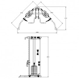 inSPORTline Aparat Multifunctional Cable Column CC200